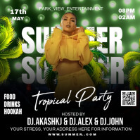 Summer tropical party Message Instagram template