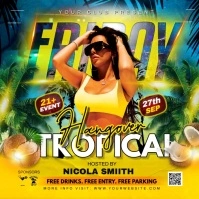 Summer Tropical Party Instagram Post template