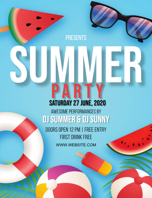 Summer Tropical Party Event Design Template Postermywall Summer Tropical Party Event Design Template Postermywall