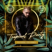 summer tropical party event design template Square (1:1)