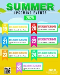 SUMMER UPCOMING EVENTS 2025 Instagram Portrait template