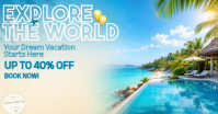 Summer Vacation Flyer Facebook-Anzeige template