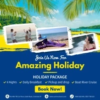 Summer vacation holiday plan social media pos Publicación de Instagram template