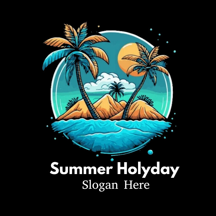 Summer Vacation logo Template | PosterMyWall