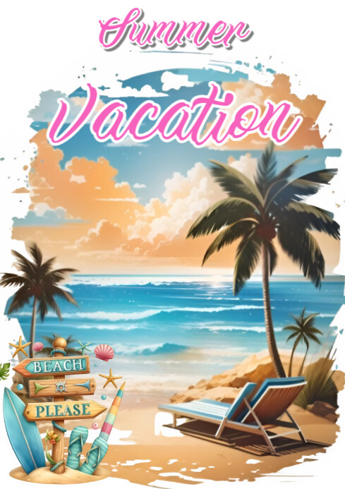 Summer Vacation Template A4
