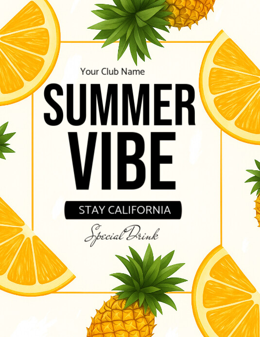 summer vibe Flyer (US Letter) template