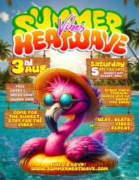 Summer Vibes: HEATWAVE Takeover Flyer (US-Letter) template