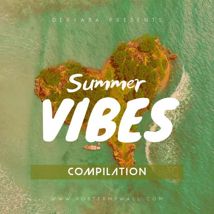 Summer Vibes CD Album Cover Template Ikhava ye-Albhamu