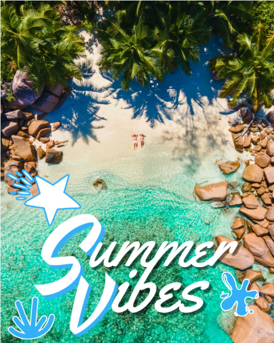 Summer Vibes Instagram Portrait template