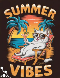 Summer Vibes Pamflet (Letter AS) template