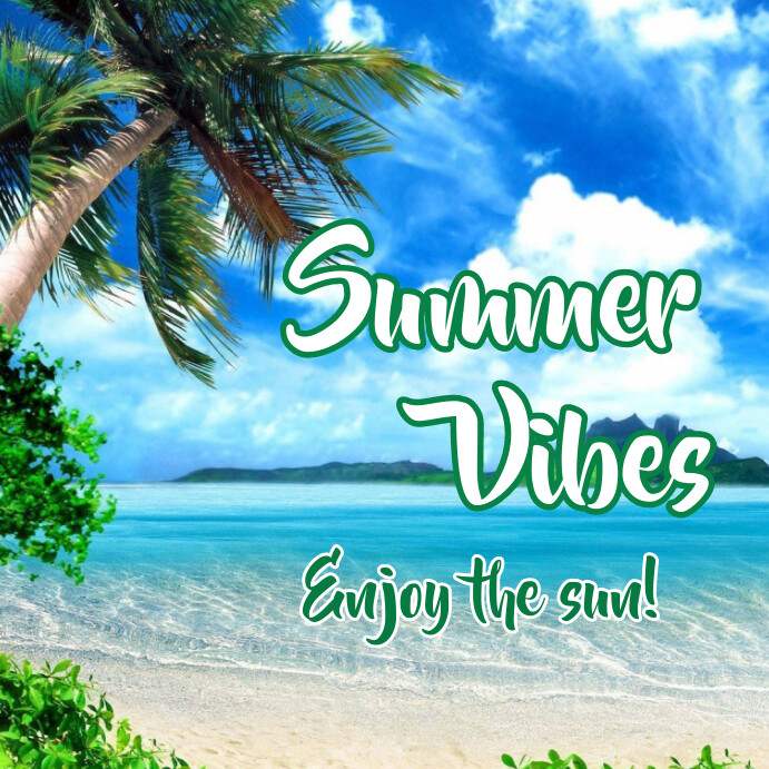 Positive Summer Posts Plantilla de Summer Vibes Instagram Post | PosterMyWall