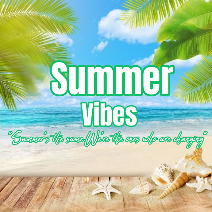 Positive Summer Posts Summer Vibes Instagram Post Template | PosterMyWall