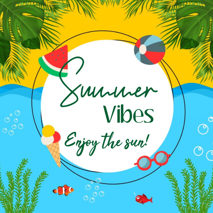 Summer Vibes Instagram Post Template | PosterMyWall