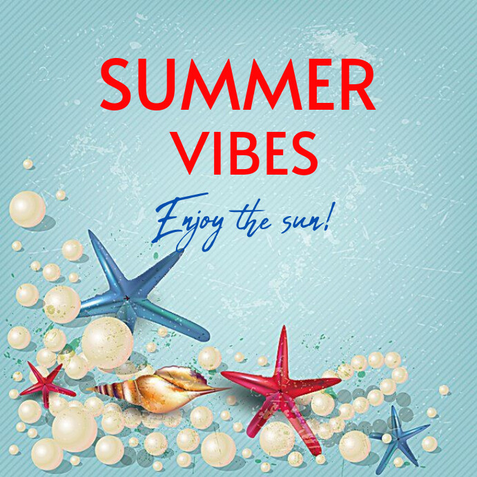 Positive Summer Posts Summer Vibes Instagram Post Template | PosterMyWall