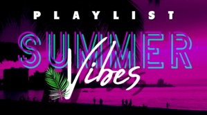 Summer Vibes Playlist Youtube Thumbnail Neon template