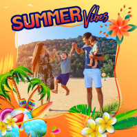 Summer Vibes Template Instagram Post