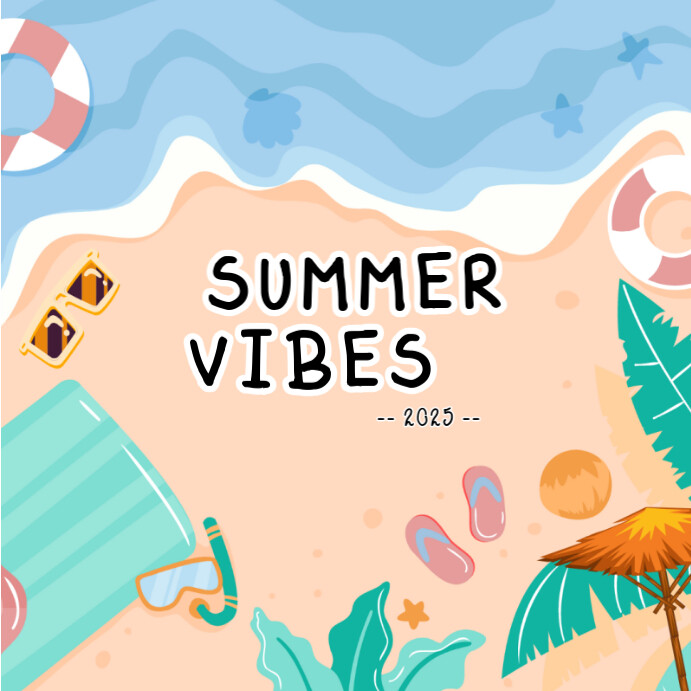 Summer Vibes Template Instagram Post