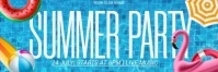 summer video Banner 2' × 6' template