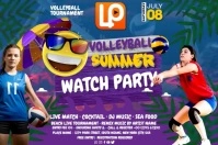 Summer Volleyball Banner Póster template