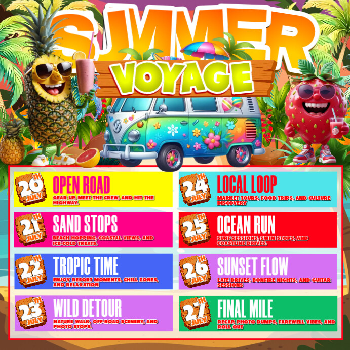 Summer Voyage 2025 Wpis na Instagrama template