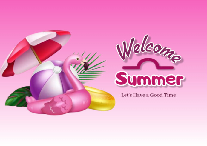 Summer welcome A4 template