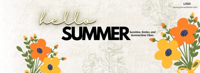 Summer Welcome July Cover na Larawan ng Facebook template