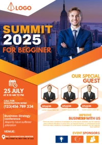 Summit flyer design A4 template
