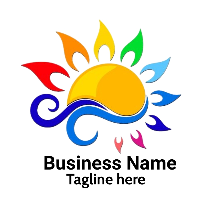 Sun illustrations logo โลโก้ template