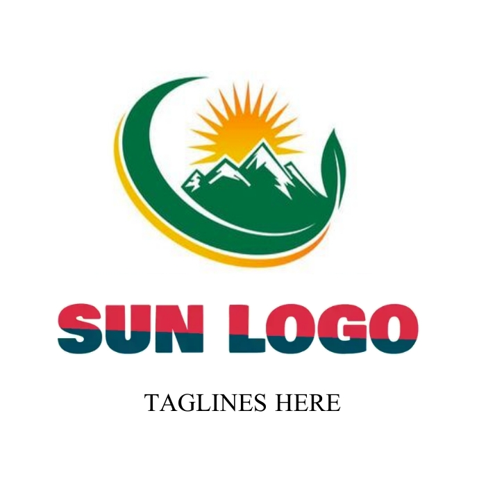 Copy of sun logo design |sun ☀ logo |sun wave logo | PosterMyWall