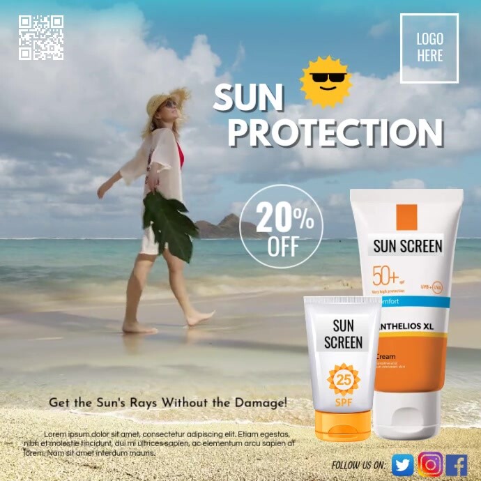 sun protection instagram post Template | PosterMyWall