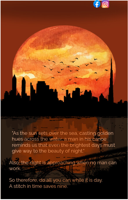 Sun set inspiration Wattpad Cover template