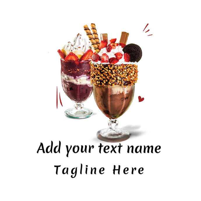 Sundae Chocolate ice cream Açaí palm Petit Gâteau, ice cream, cream, food Logo template