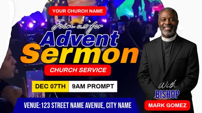 Sunday Advent Ads YouTube Thumbnail template