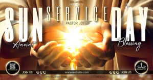 sunday anointing service template ภาพที่แชร์บน Facebook
