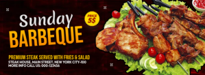 Sunday Barbeque Ads Zdjęcie w tle na Facebooka template