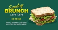Sunday brunch Facebook Event Cover template