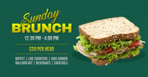 Sunday brunch Facebook begivenhed cover template