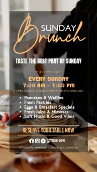 Brown Sunday Brunch Display digitale Template