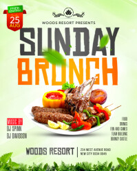 Sunday brunch easter event advertisement social media promotion flyer template design poster maker Instagram Portrait