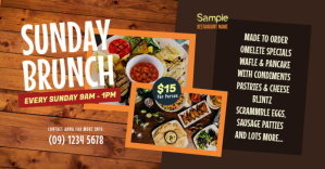 Sunday Brunch Facebook Shared Image template