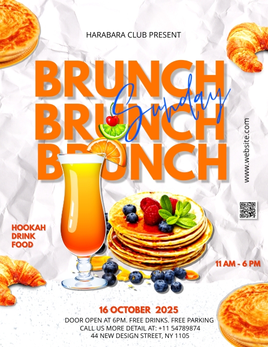 Sunday brunch flyer Template PosterMyWall