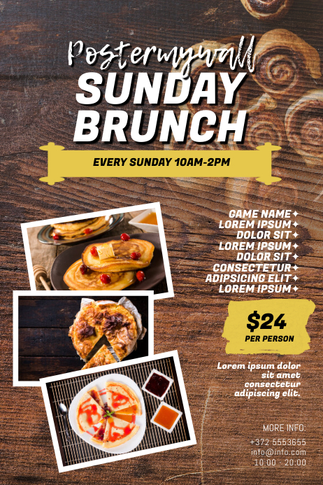 Sunday Brunch Flyer Template PosterMyWall Sunday Brunch Flyer Template PosterMyWall