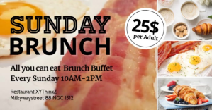 Hvid Brunch Buffet Facebook Shared Image Template