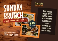 Sunday Brunch Postcard ไปรษณียบัตร template