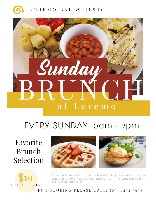 Sunday Brunch Flyer Template PosterMyWall