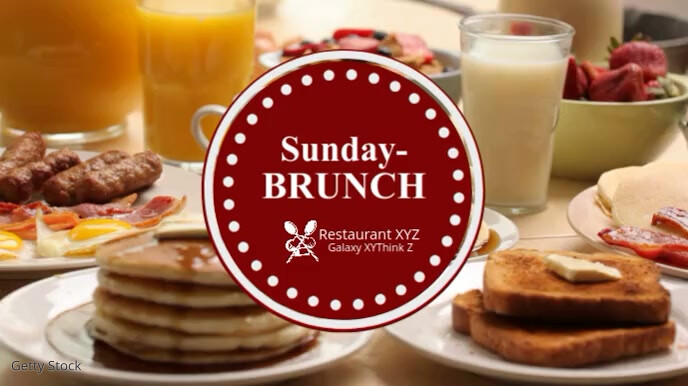 Sunday Brunch Promo Video Restaurant Header Breakfast Template ...