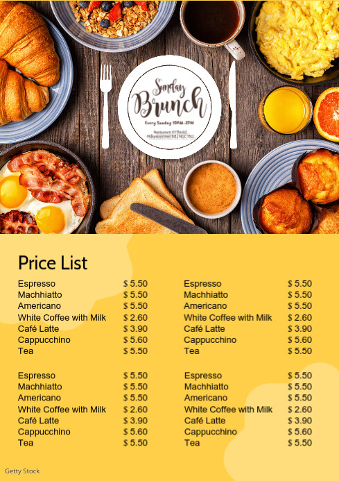 Sunday Brunch template Header cover Breakfast | PosterMyWall