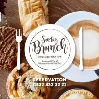 Sunday Brunch template Social media Breakfast Instagram Post