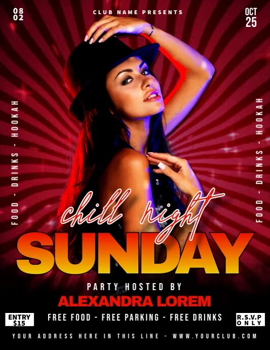 Sunday Chill Night Flyer (US Letter) template