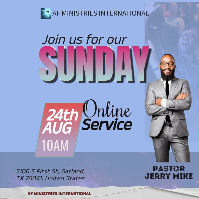 Sunday church 3 (10) Wpis na Instagrama template